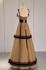 Stylish Tulle Long Corset Prom Dress, A-Line Evening Party Dress Outfits, Party Dress Night Out
