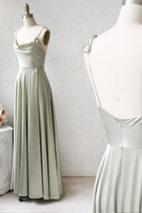 Simple Satin Long Corset Prom Dresses, A-Line Evening Party Dresses outfit, Party Dresses Online Shop