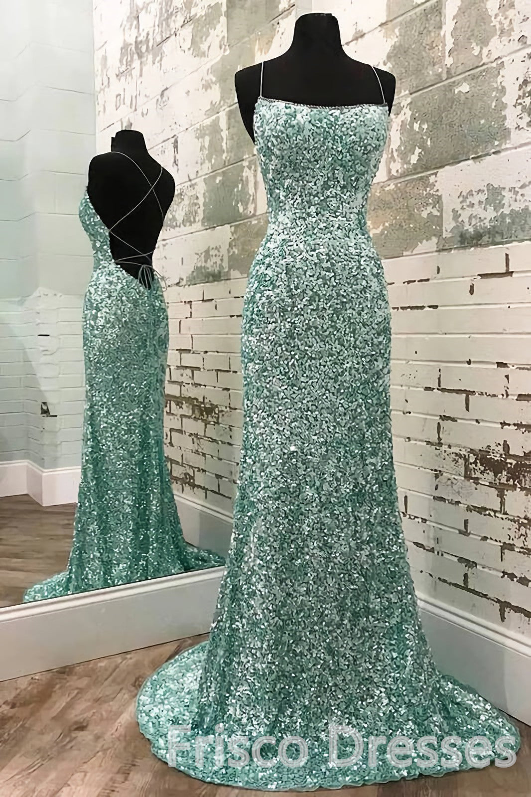 Mint Green Sparkly Chic Long Corset Formal Evening Dresses Mermaid Corset Prom Dresses outfit, Party Dress Store