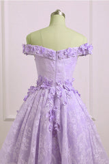 Adorable Lace Light Purple High Low Corset Homecoming Dress, Cute Sweetheart Corset Prom Dress outfits, Party Dress Clubwear
