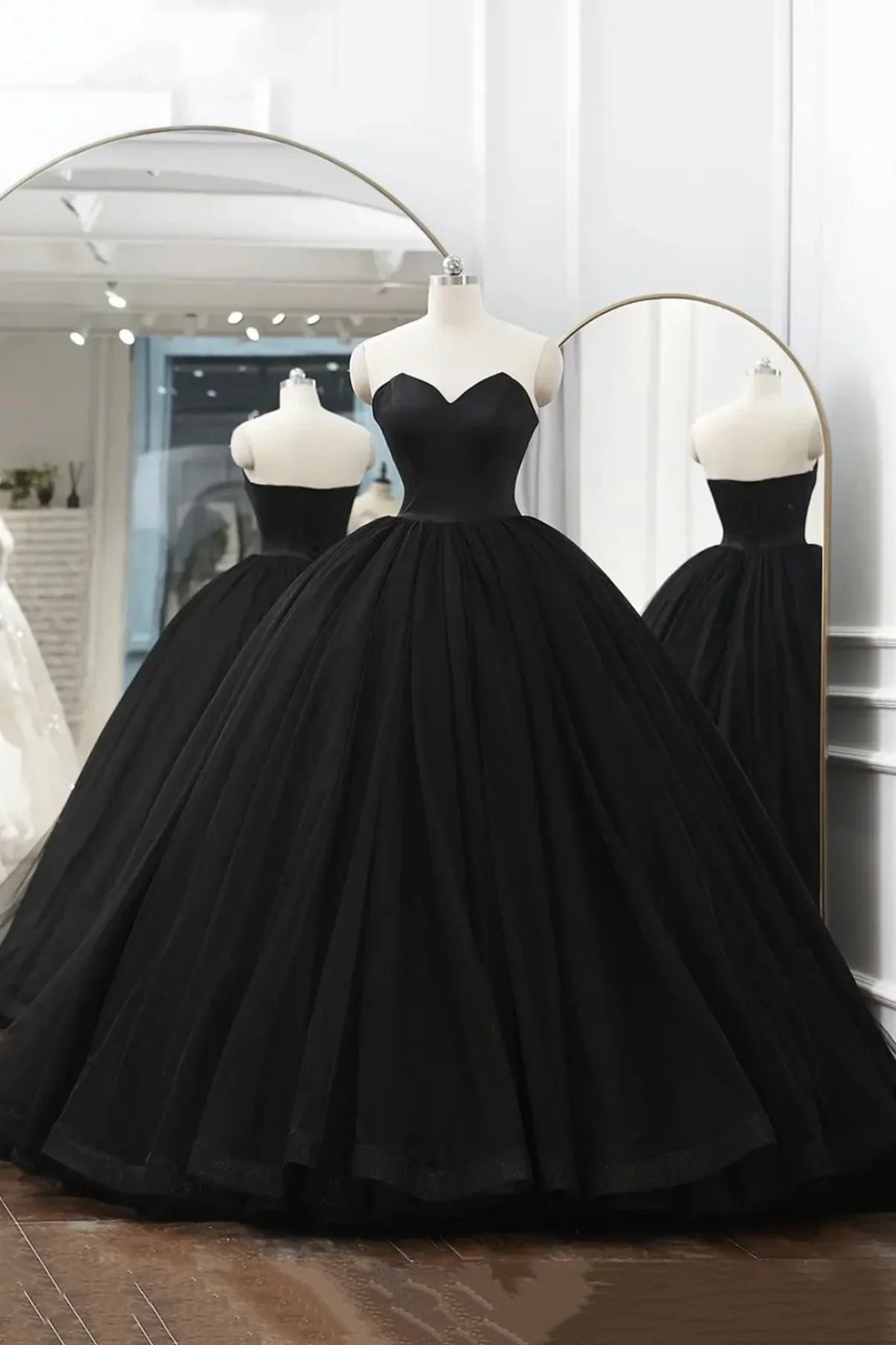 Black Tulle Long Corset Ball Gown Corset Prom Dresses,Vintage Long Evening Dress outfit, Party Dress 2036