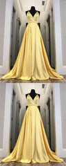 Long Yellow Corset Prom Dresses, Leg Split Evening Gowns outfit, Evening Dresses Australia