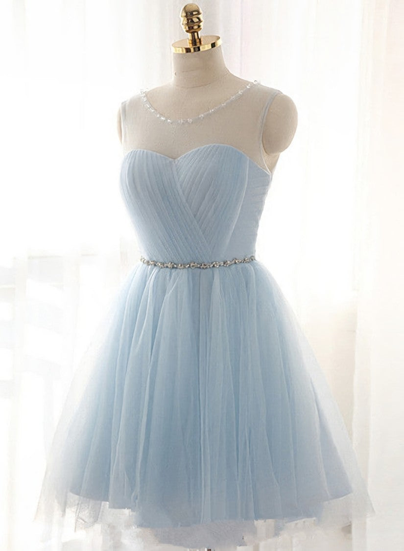 Cute Light Blue Corset Homecoming Dress With Belt, Lovely Short Corset Prom Dress outfits, Homecoming Dress Shopping Near Me
