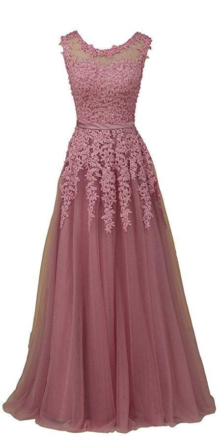 Corset Prom Dresses, Scoop A Line Tulle Floor Length Evening Gowns outfit, Prom Dresses Brown