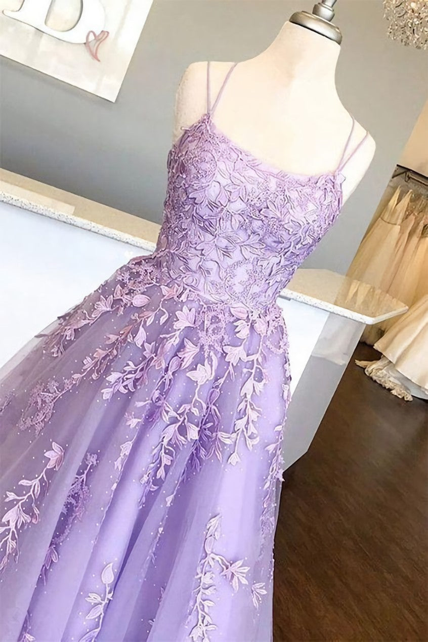 Lilac Corset Prom Dresses with Appliques, Long Princess Corset Prom Dress, Corset Prom Dance Dress, Corset Formal Corset Prom Dress outfits, Prom Dress