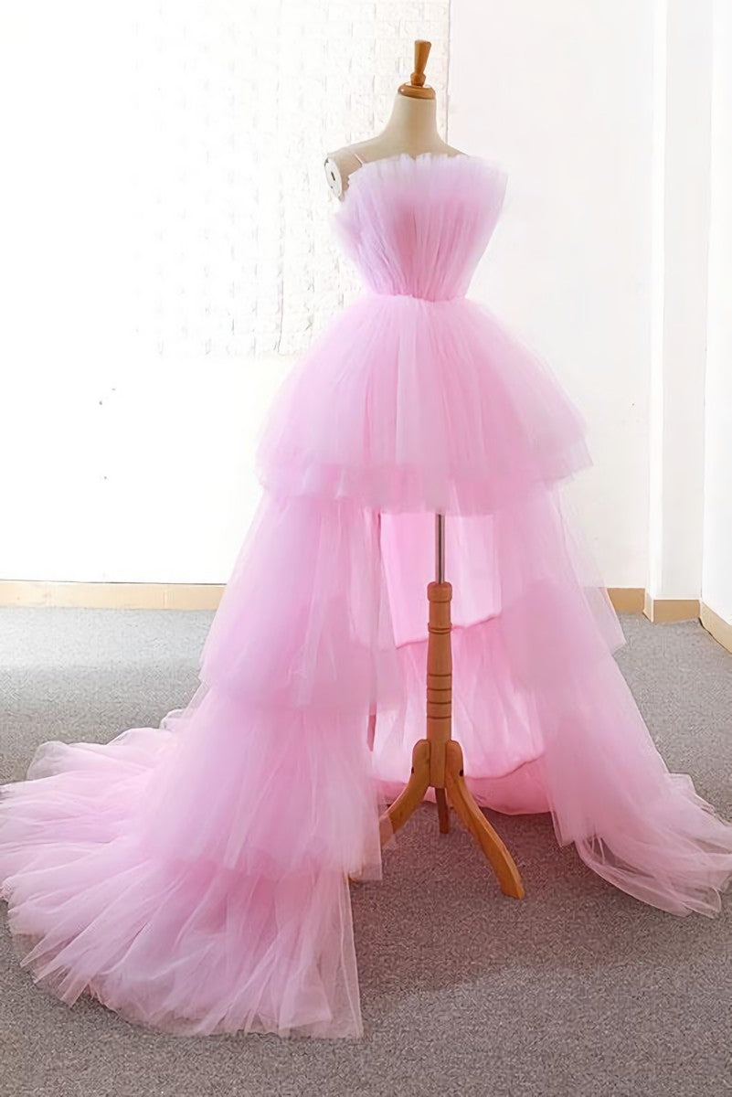 Pink tulle long Corset Prom dress,Best evening dress,evening gowns,Party dresses outfit, Wedding Dress