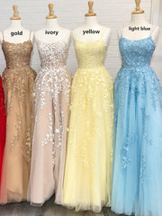 Princess Straps Long Corset Prom Dress with Lace Appliques,Evening Gowns outfit, Prom Dress For Teens