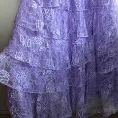 Purple Lace Long Corset Prom Dress Backless Evening Dress Stunning Maxi Dress outfit, Club Dress