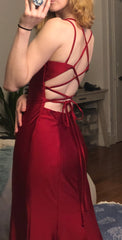 Spaghetti Straps Mermaid Long Corset Prom Dress,Unique Corset Formal Dresses outfit, Dress Prom