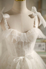 Tulle Lace Knee Length Corset Prom Dress,Cute A-Line Short Cocktail Dresses outfit, Bridesmaids Dresses Beach Wedding