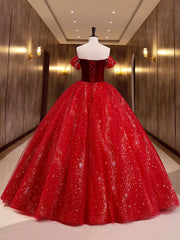 Burgundy Velvet Tulle Long Corset Formal Dress, Burgundy Off Shoulder Corset Prom Dress outfits, Evening Dresses Boutique