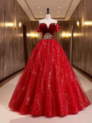 Burgundy Velvet Tulle Long Corset Formal Dress, Burgundy Off Shoulder Corset Prom Dress outfits, Evening Dresses Elegant